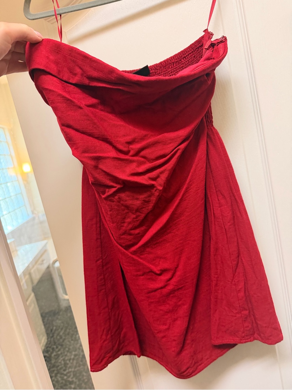 Vici Red Strapless Mini Dress